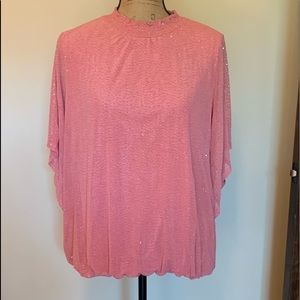 Stunning sparkly pink blouse-New!